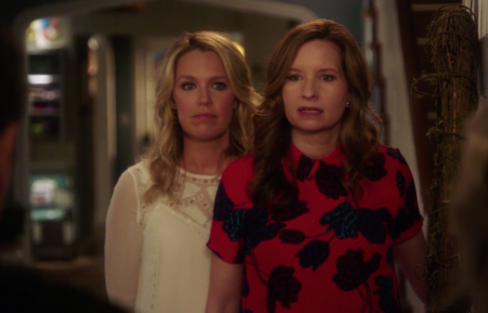 Jessica St. Clair as Emma Crawford and Lennon Parham as Maggie Caruso in Playing House