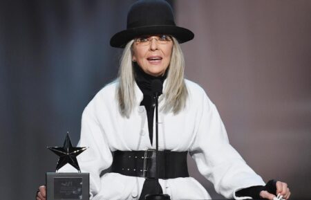 Diane Keaton accepts the AFI Life Achievement Award onstage during American Film Institute's 45th Life Achievement Award Gala Tribute to Diane Keaton