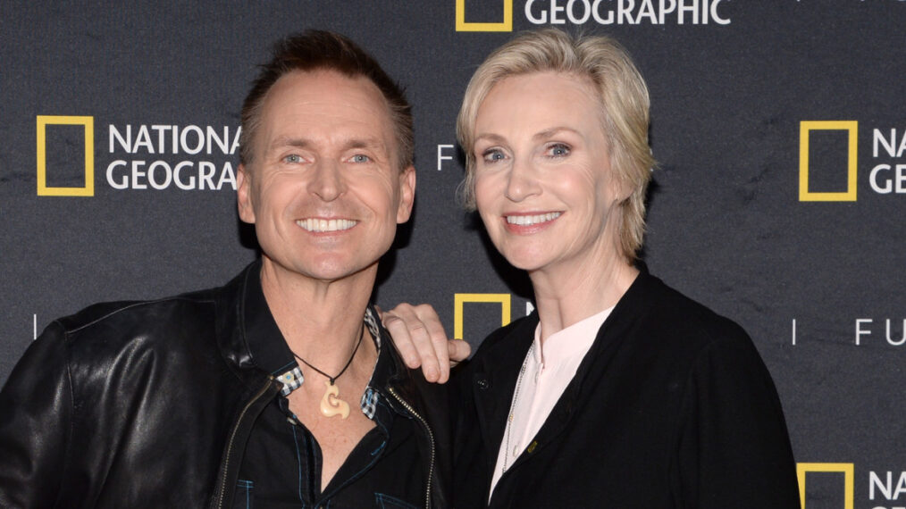 Phil Keoghan and Jane Lynch attend the Summer Cocktail party celebrating National Geographic's Earth Live