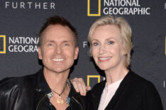 Phil Keoghan and Jane Lynch attend the Summer Cocktail party celebrating National Geographic's Earth Live