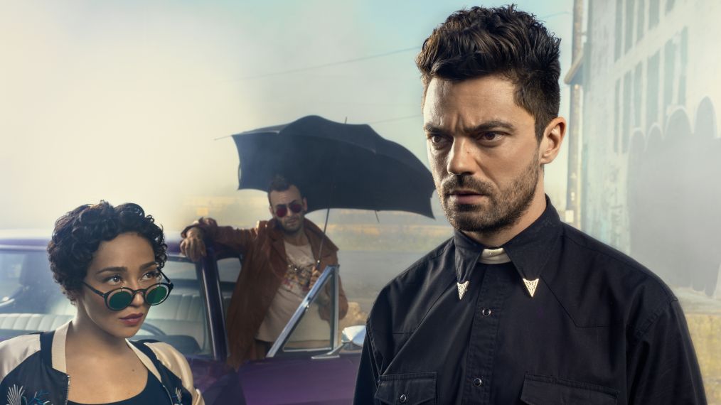 Preacher, Season 2 - Ruth Negga as Tulip O'Hare, Joseph Gilgun as Cassidy, Dominic Cooper as Jesse Custer -