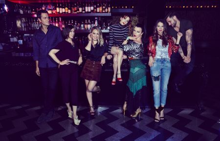 The cast of Younger - Peter Hermann, Miriam Shor, Hilary Duff, Molly Bernard, Debi Mazar, Sutton Foster, Nico Tortorella