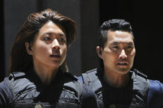 Hawaii Five-0 - Grace Park as Kono Kalakaua and Daniel Dae Kim as Chin Ho Kelly running