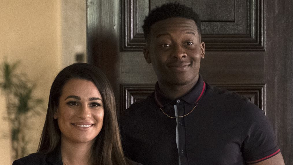 Lea Michele and Brandon Micheal Hall in ABC's The Mayor