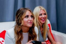 Cassie Scerbo and Tara Reid of Sharknado 5 in the TV Insider Studios at 2017 San Diego Comic-Con International