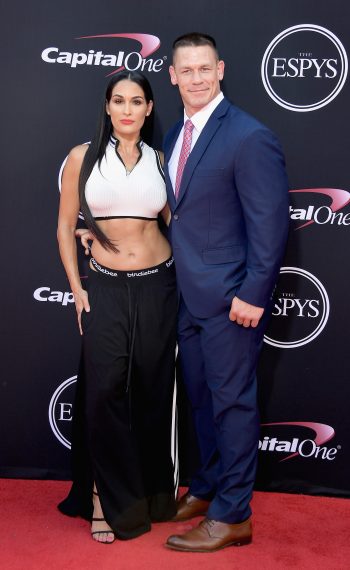 Nikki Bella and John Cena attend The 2017 ESPYS