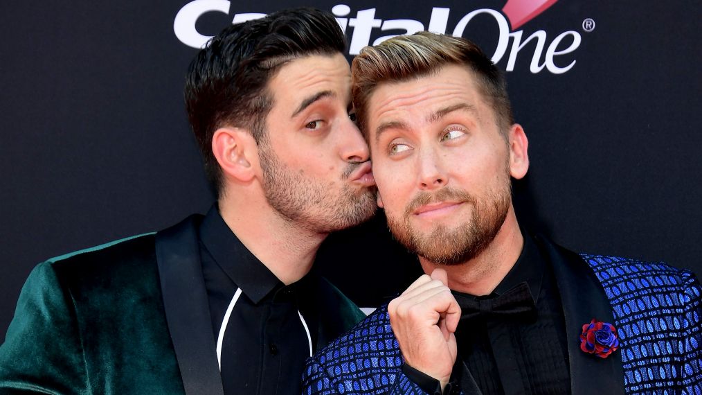 Michael Turchin and singer Lance Bass attends the 2017 ESPYS