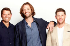 Misha Collins, Jared Padalecki, and Jensen Ackles from CW's 'Supernatural' pose for a portrait during Comic-Con 2017