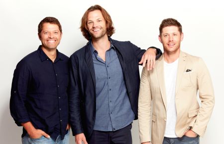 Misha Collins, Jared Padalecki, and Jensen Ackles from CW's 'Supernatural' pose for a portrait during Comic-Con 2017