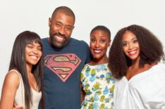 China Anne McClain, Cress Williams, Christine Adams, and Nafessa Williams from CW's 'Black Lightning' pose for a portrait during Comic-Con 2017