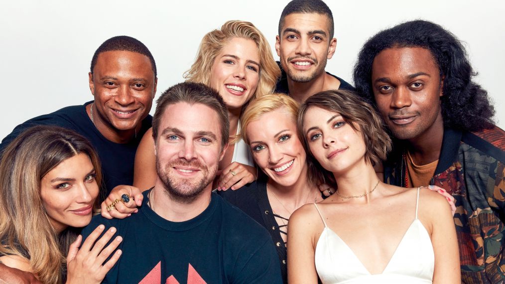 Arrow - Juliana Harkavy, David Ramsey, Stephen Amell, Emily Bett Rickards, Katie Cassidy, Rick Gonzalez, Willa Holland and Echo Kellum