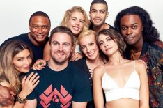 Arrow - Juliana Harkavy, David Ramsey, Stephen Amell, Emily Bett Rickards, Katie Cassidy, Rick Gonzalez, Willa Holland and Echo Kellum