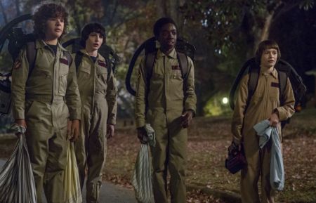 Stranger Things, Season 2 - Gaten Matarazzo, Finn Wolfhard, Caleb McLaughlin, and Noah Schnapp