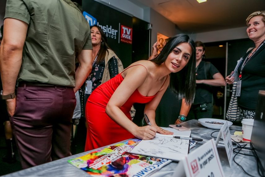 Emeraude Toubia of Teen Wolf in the TV Insider Studios at San Diego Comic-Con 2017.