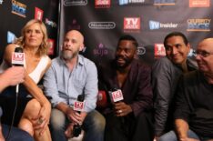 Kim Dickens, Dave Erickson (producer), Colman Domingo, Dayton Callie of 'Fear the Walking Dead' in the TV Insider Studios at San Diego Comic-Con 2017