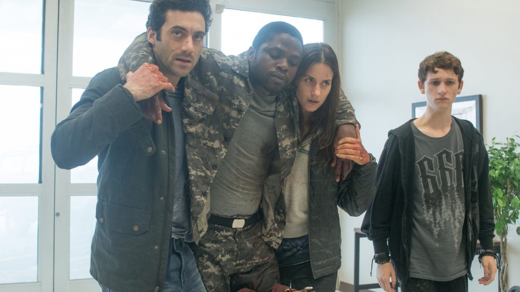 Morgan Spector, Okezie Morro, Danica Curcic, and Russell Posner in Syfy's The Mist