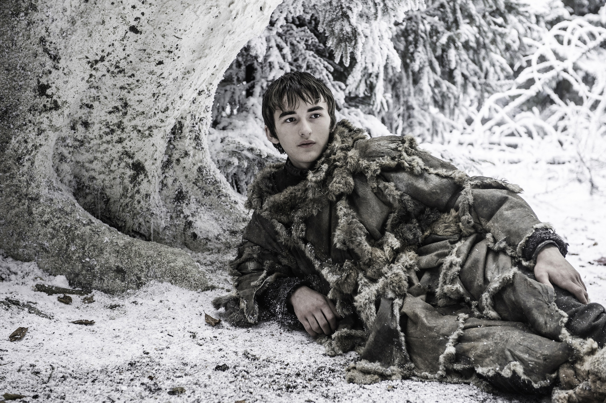 Isaac Hempstead-Wright as Bran Starkin Game of Thrones - Season 7