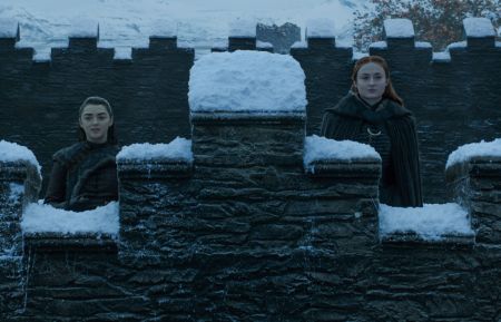 Game of Thrones - Maisie Williams as Arya Stark and Sophie Turner as Sansa Stark