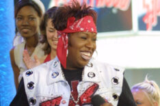 Missy Elliott on stage during a special week of hip hop on TRL at the MTV studios