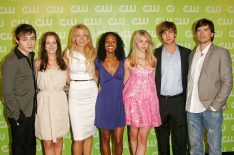 Gossip Girl - Ed Westwick, Leighton Meester, Blake Lively, Nicole Fiscella, Taylor Momsen, Chace Crawford and Matthew Settle attend the CW Network Upfront