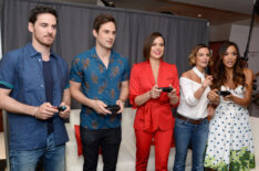 Colin O'Donoghue, Andrew J. West, Lana Parrilla, Gabrielle Anwar, and Dania Ramirez from the television series 'Once Upon A Time' stopped by Nintendo at the TV Insider Studios to check out Nintendo Switch during Comic-Con International 2017