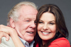 Nick Nolte and Sela Ward of Graves huge during the 2017 Summer TCA