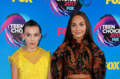 Millie Bobby Brown and Maddie Ziegler attend the Teen Choice Awards 2017