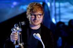 Ed Sheeran accepts the Artist of the Year award onstage during the 2017 MTV Video Music Awards