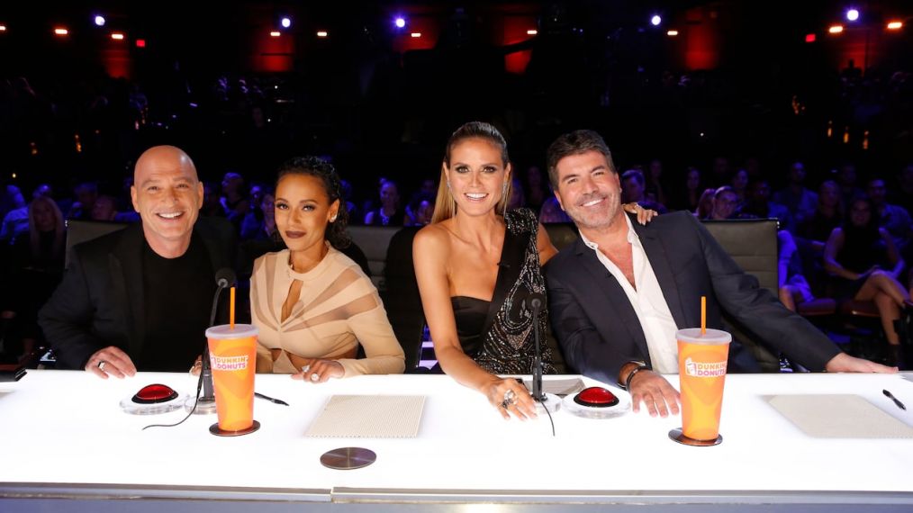America's Got Talent Judges - Howie Mandel, Mel B., Heidi Klum and Simon Cowell.