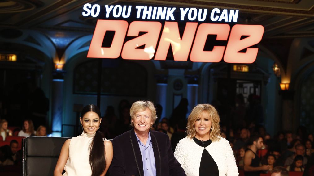 So You Think You Can Dance judges - Season 14 - Vanessa Hudgens, Nigel Lythgoe, and Mary Murphy