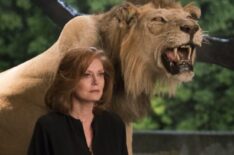 Susan Sarandon with a stuff lion as Sam Winslow in Ray Donovan