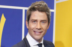 Arie Luyendyk Jr., holding a rose, announced as the star of The Bachelor on Good Morning America