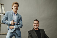 Lucas Till and George Eads from CBS's 'MacGyver' pose for a portrait during the 2016 Television Critics Association Summer Tour