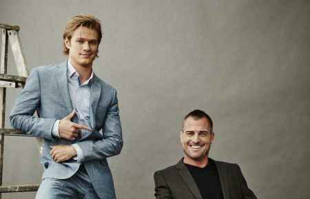 Lucas Till and George Eads from CBS's 'MacGyver' pose for a portrait during the 2016 Television Critics Association Summer Tour