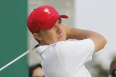 Jordan Spieth action on the 7th tee during the PGA Presidents Cup Mix Match at Jack Nicklaus GC in Incheon, South Korea
