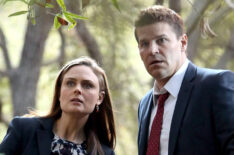 Emily Deschanel and David Boreanaz in Bones