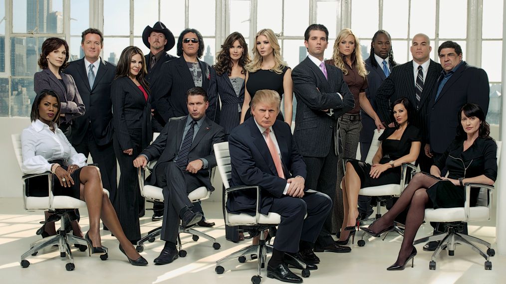 Celebrity Apprentice - Marilu Henner, Piers Morgan, Nely Galán, Trace Adkins, Gene Simmons, Carol Alt, Ivanka Trump, Donald Trump, Jr., Jennie Finch, Lennox Lewis, Tito Ortiz, Vinnie Pastore, Omarosa, Stephen Baldwin, Donald Trump, Tiffany Fallon, Nadia Comaneci