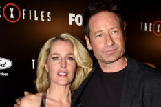 Gillian Anderson and David Duchovny arrive at the premiere of Fox's The X-Files