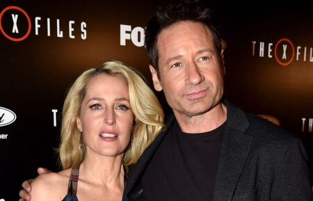 Gillian Anderson and David Duchovny arrive at the premiere of Fox's The X-Files