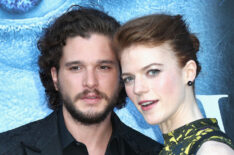Kit Harington and Rose Leslie attend the premiere of HBO's 'Game Of Thrones'