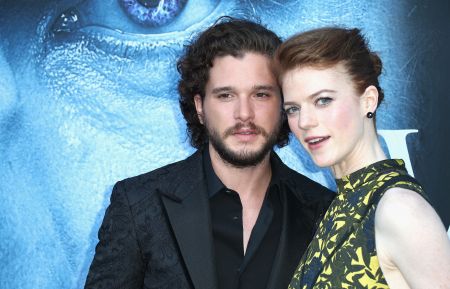 Kit Harington and Rose Leslie attend the premiere of HBO's 'Game Of Thrones'