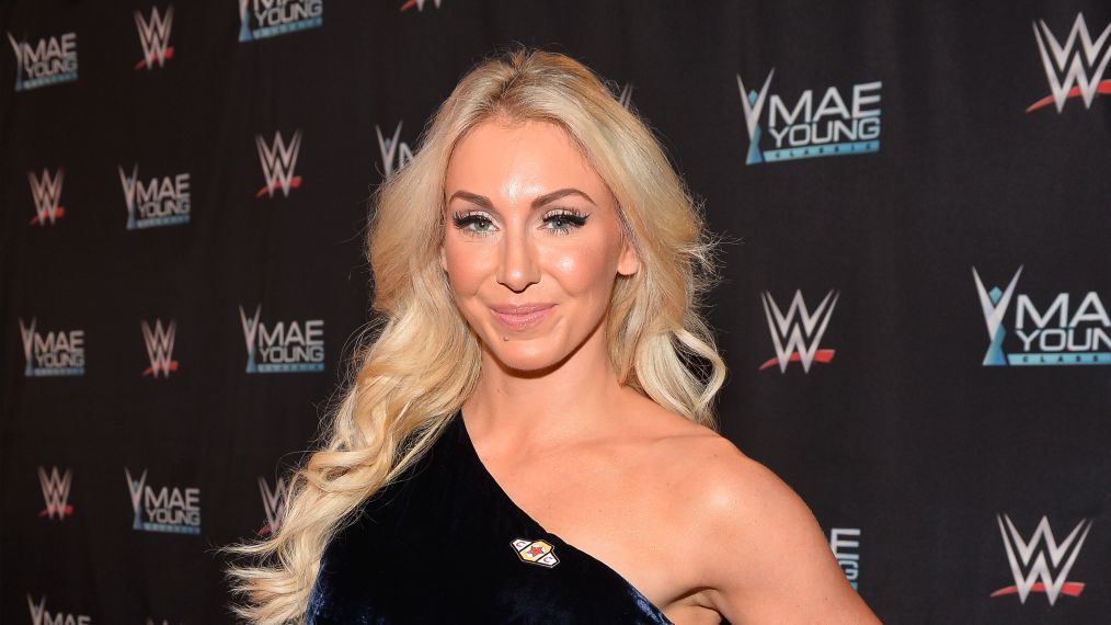 WWE Superstar Charlotte Flair appears on the red carpet of the WWE Mae Young Classic