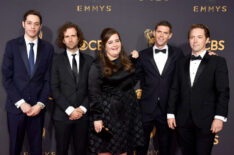 Pete Davidson, Kyle Mooney, Aidy Bryant, Mikey Day, and Beck Bennett attend the 69th Annual Primetime Emmy Awards