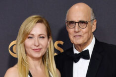 Kasia Ostlun and Jeffrey Tambor attend the 69th Annual Primetime Emmy Awards