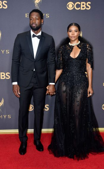 Dwyane Wade and actor Gabrielle Union attend the 69th Annual Primetime Emmy Awards