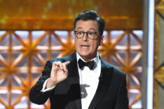 Host Stephen Colbert speaks onstage during the 69th Annual Primetime Emmy Awards