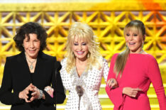 Lily Tomlin, Dolly Parton, and Jane Fonda at the 69th Annual Primetime Emmy Awards