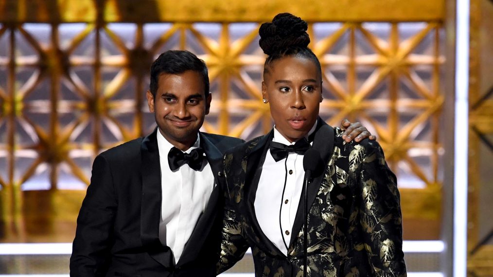 Aziz Ansari and Lena Waithe accept Outstanding Writing for a Comedy Series for 'Master of None'