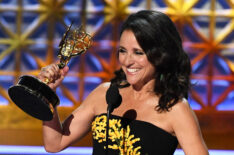 Julia Louis-Dreyfus accepts Outstanding Lead Actress in a Comedy Series for 'Veep' onstage during the 69th Annual Primetime Emmy Awards