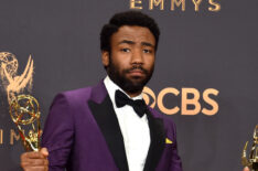 Actor Donald Glover, winner of the award for Outstanding Lead Actor in a Comedy Series for 'Atlanta,' poses in the press room during the 69th Annual Primetime Emmy Awards